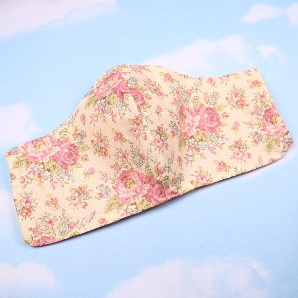 Yellow Floral Face Mask Pocket Size M